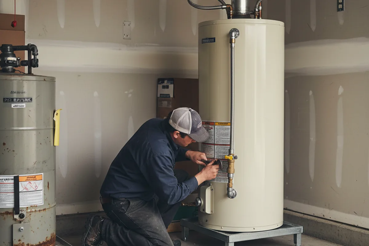 Water heater and shutoff valve replacement in Williston